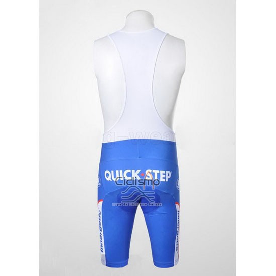 Quick Step Floor Ropa Ciclismo Culotte Corto 2010 Hombre Mangas Cortas Lider Rojo y Blanco